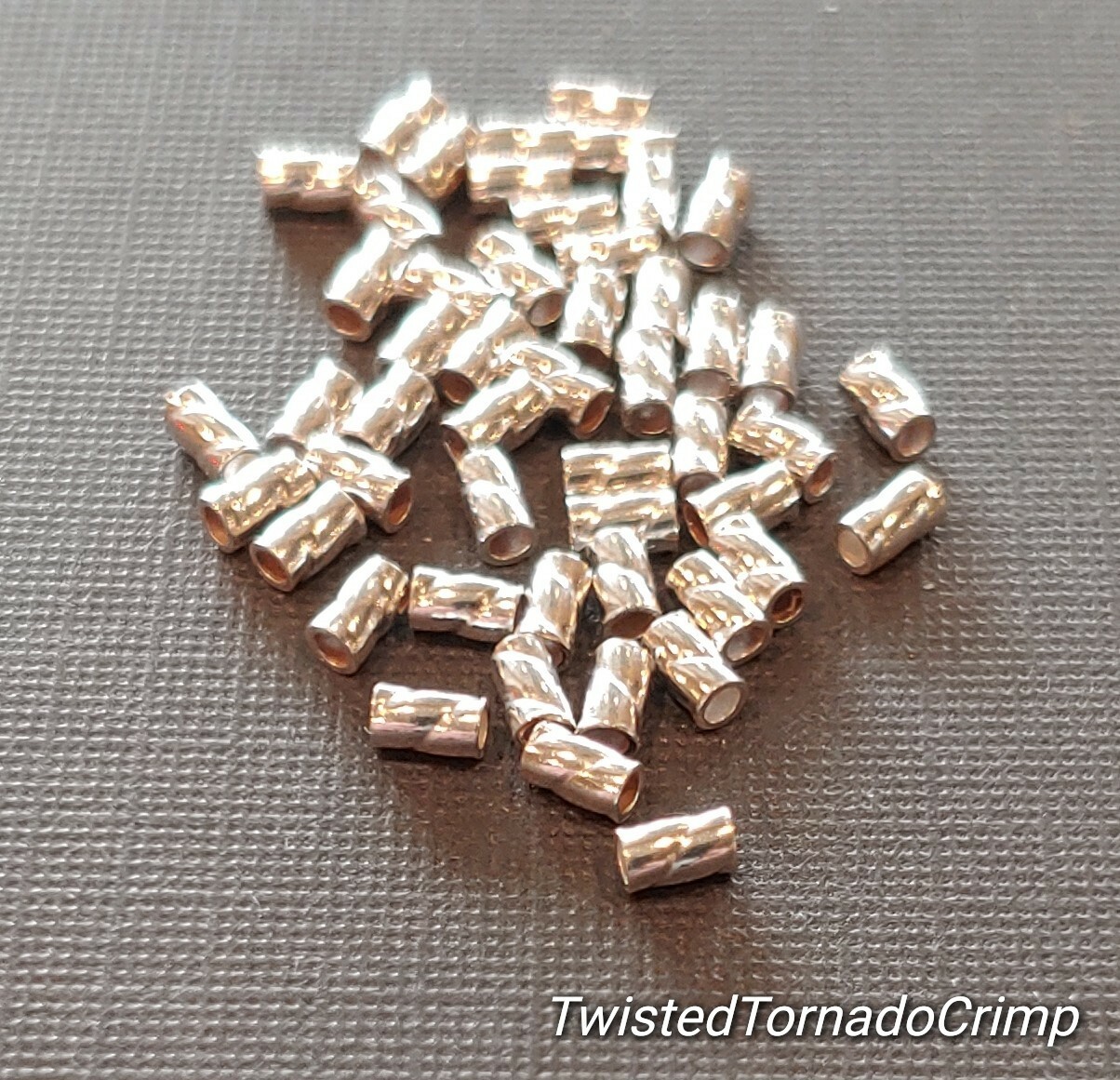 Twisted Tornado Crimp® 99.9% Pure Silver ULTRAPLATE® .019 3mm (Pk 25)Made in USA