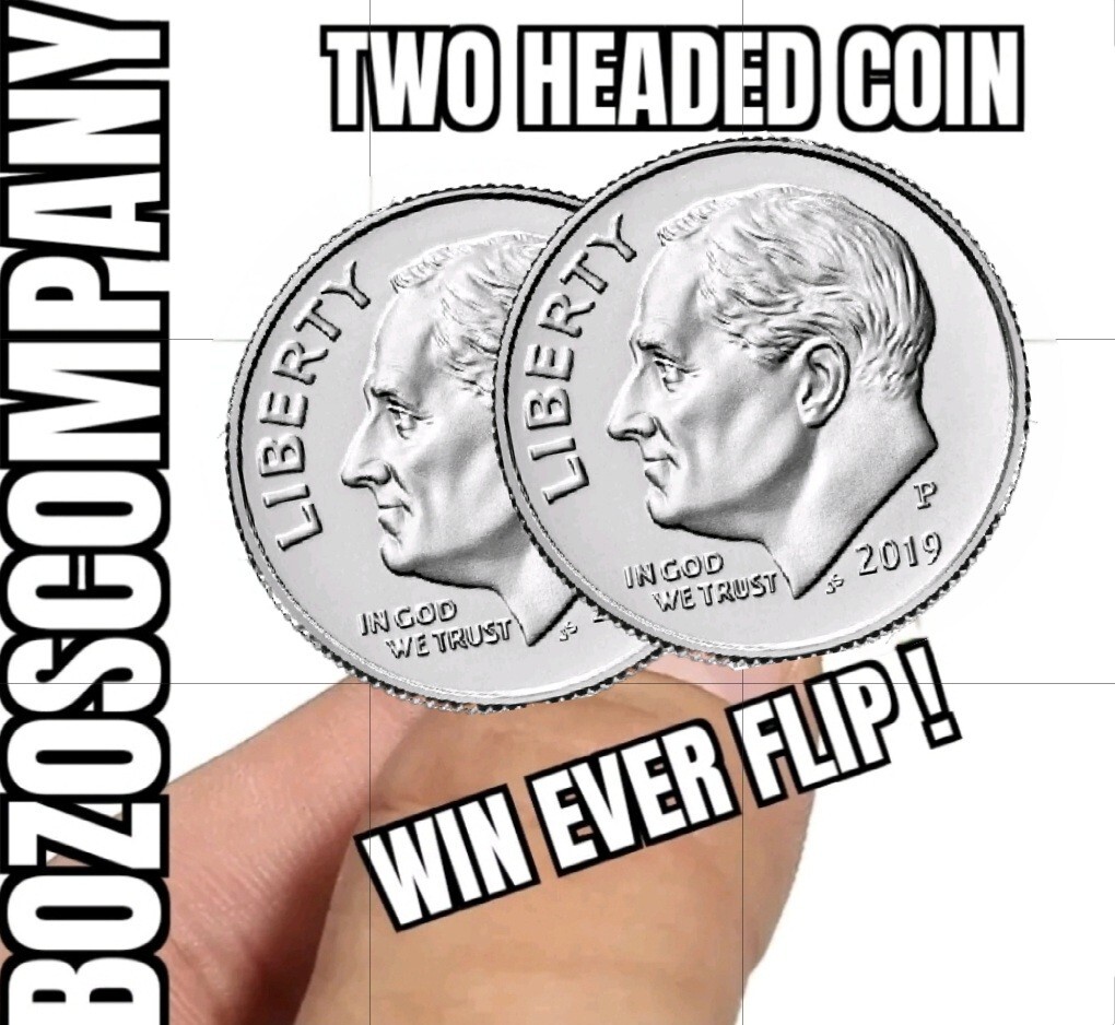 Magic Trick Gimmick Coin Double Headed Dime T14