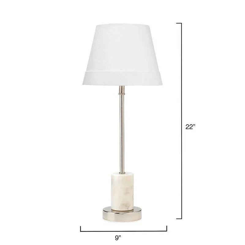 The Company Store Marble Base Table Lamp - White