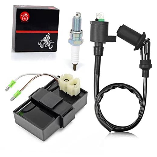 CDI Box & Ignition Coil & Spark Plug Compatible with Polaris Phoenix 200 2005