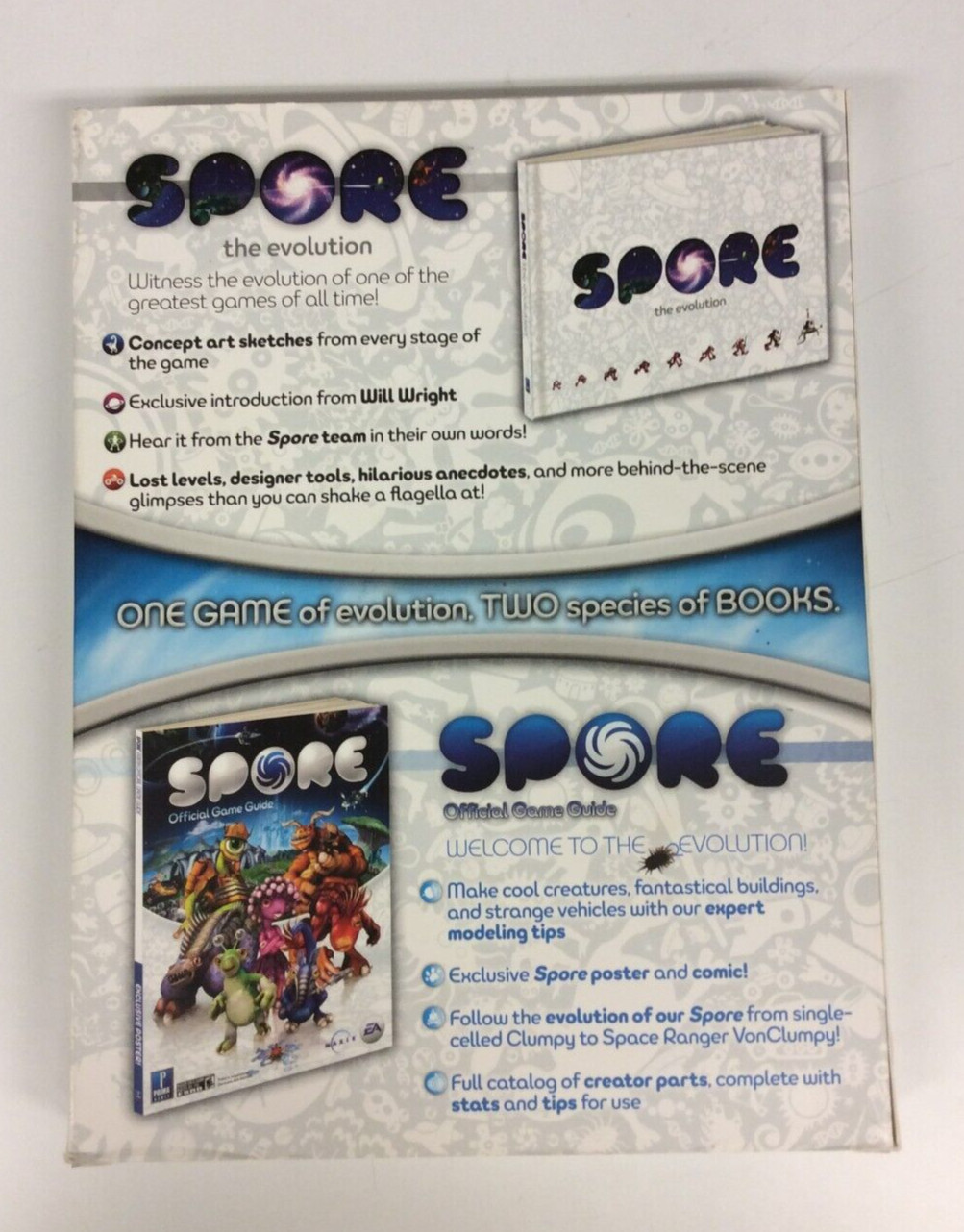 Spore Prima Official Strategy Guide Limited Edition Bundle PC Maxis EA