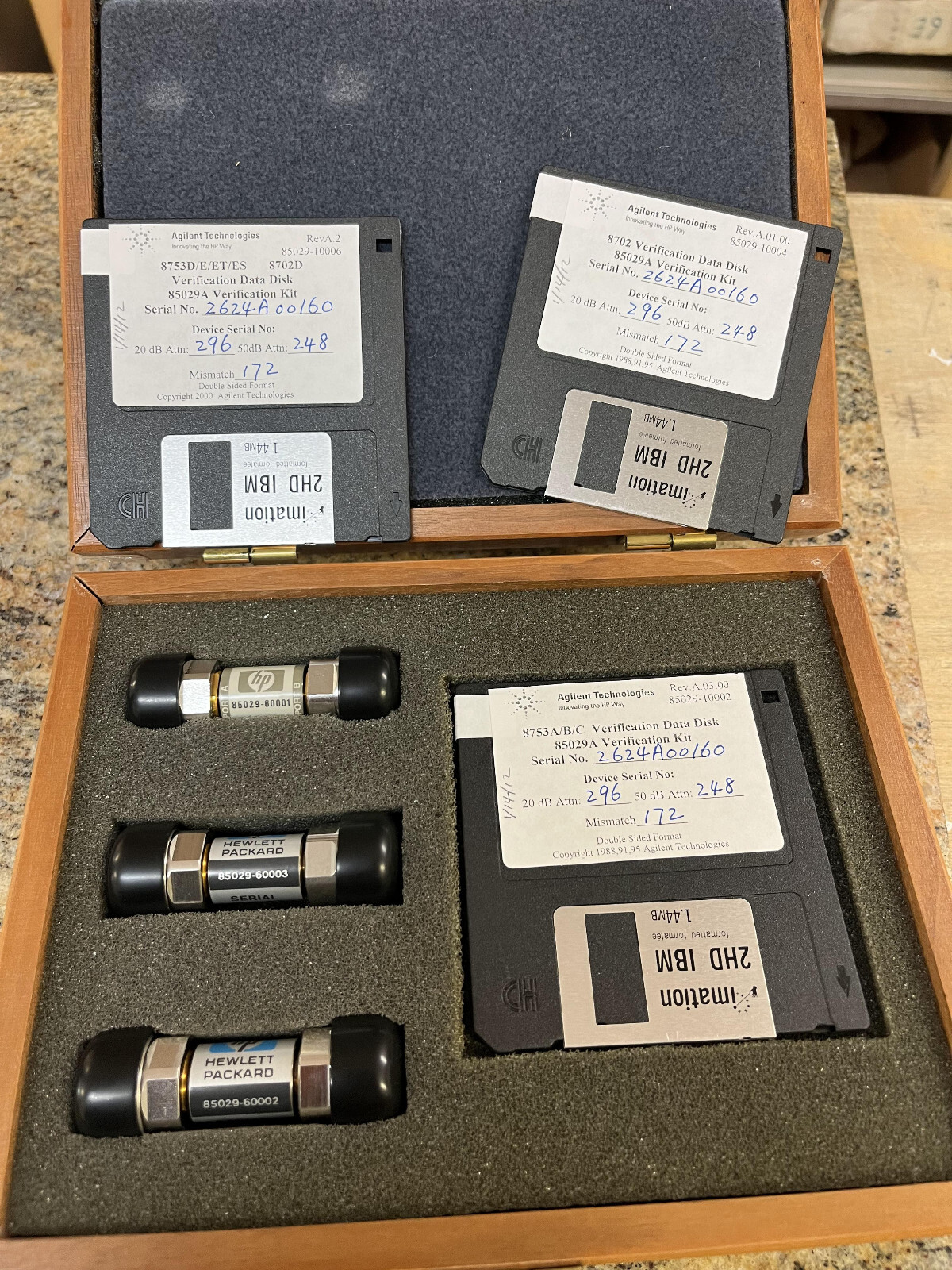 4BB  Agilent HP 85029A  Verification Kit, 7mm. 300 KHz to 6 GHz