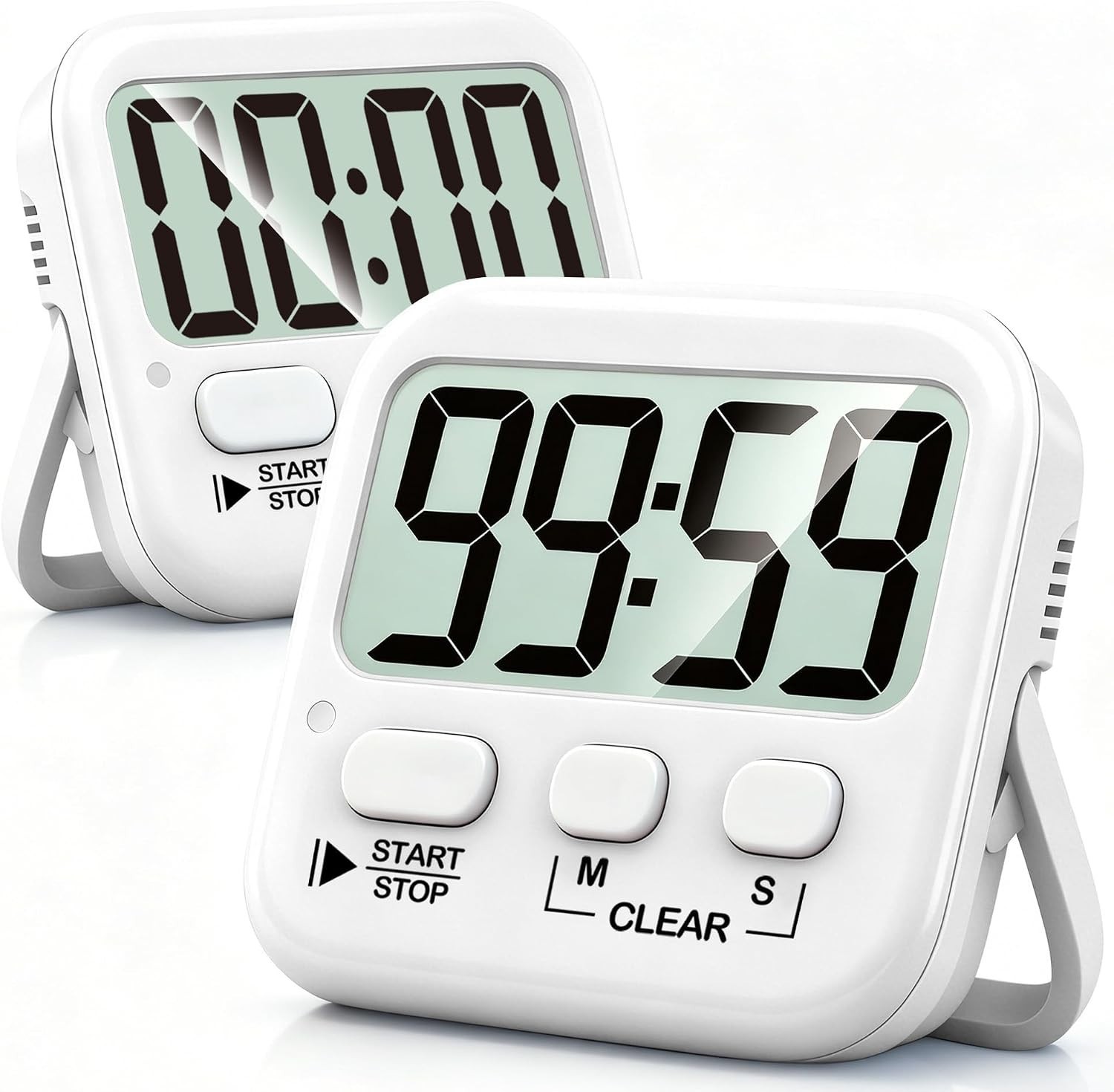 2 Pack Digital Timer for Kids, Magnetic Countdown Kitchen Timers for Cooking,...
