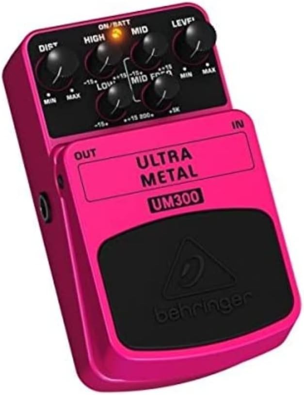 Heavy Metal Distortion Effect Pedal, Pink
