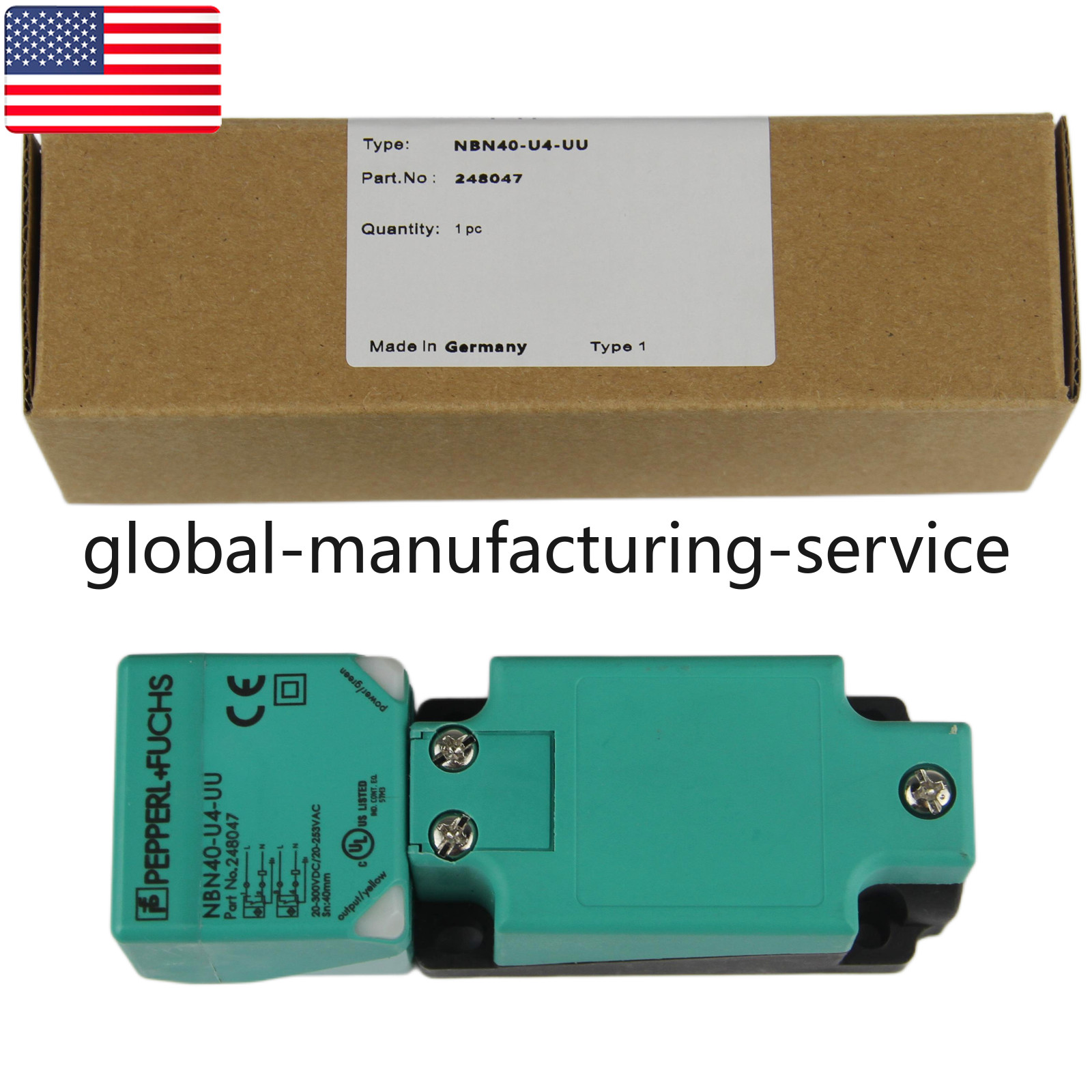 1PCS  Inductive Sensor For Pepperl + Fuchs 24-250VDC/24-230VAC NBN40-U4-UU-US