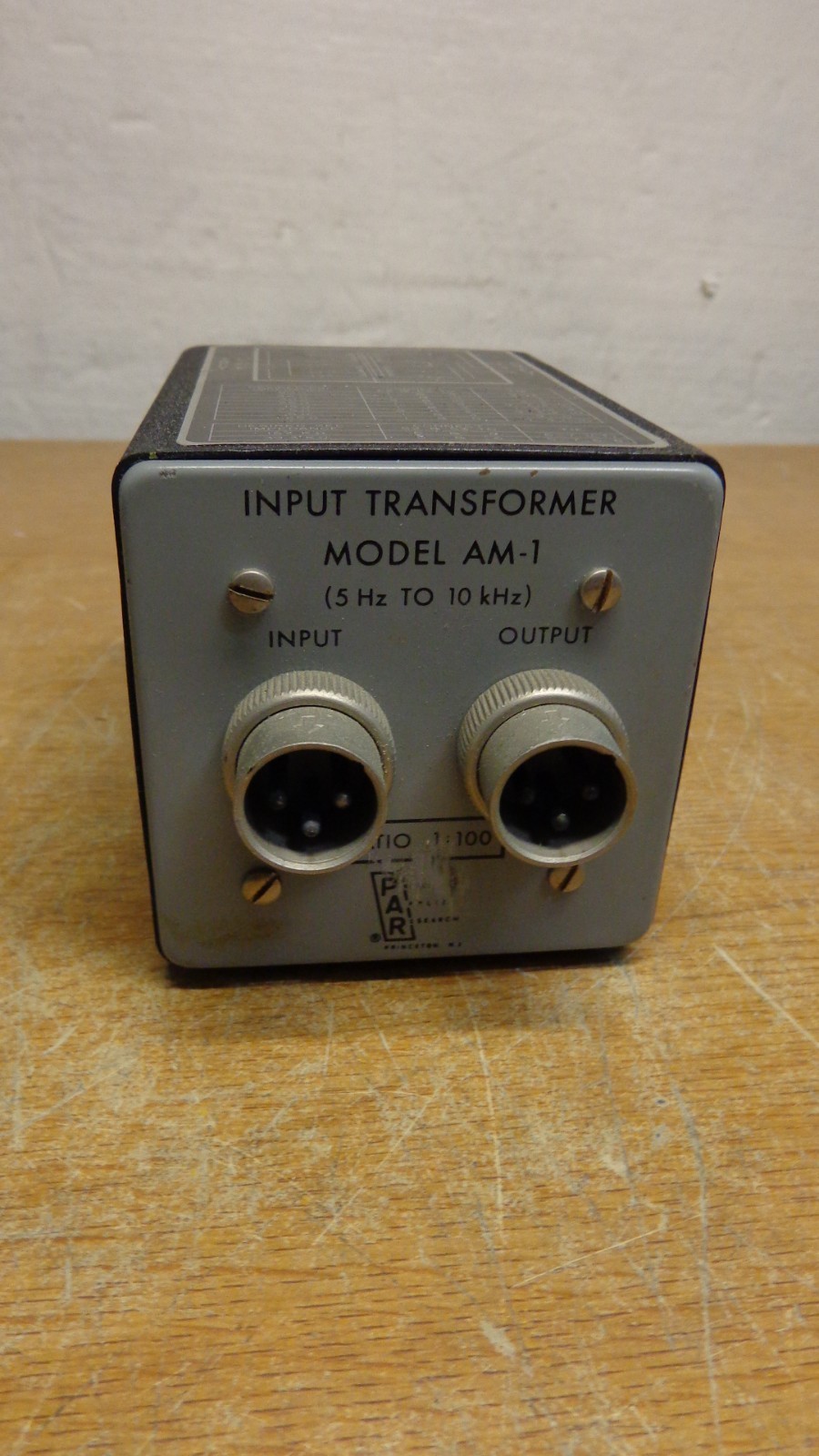 PAR Input Transformer AM-1  Ratio 1:100 Princeton Applied Research