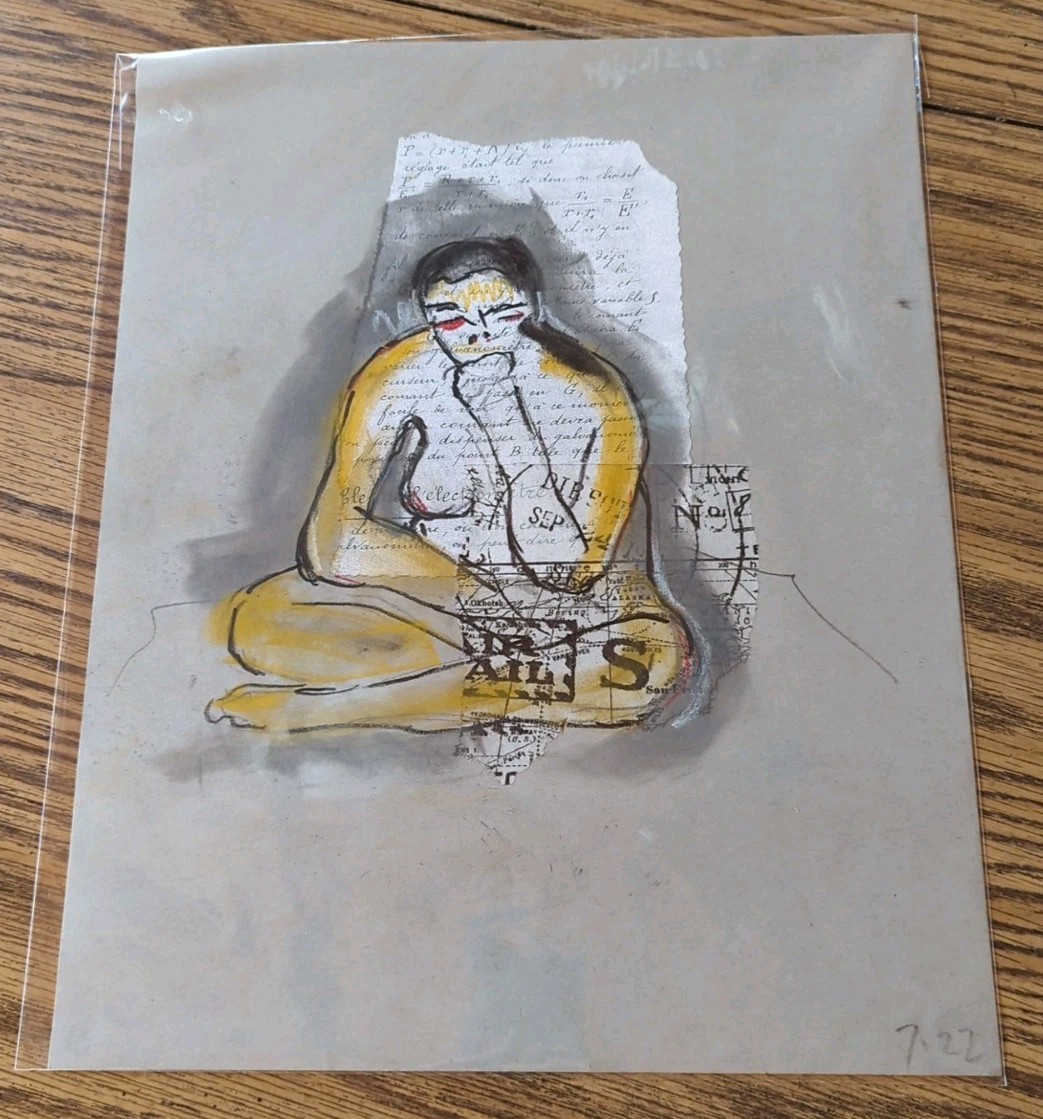Original Artwork Drawing Sketch By Opie O'Brien Deco Eclectic One Of A Kind