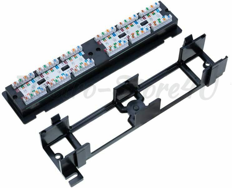 Network Patch Panel for Cat5e Cat6 110Type 12 24 48 Ports RJ45 Ethernet Rack Lot