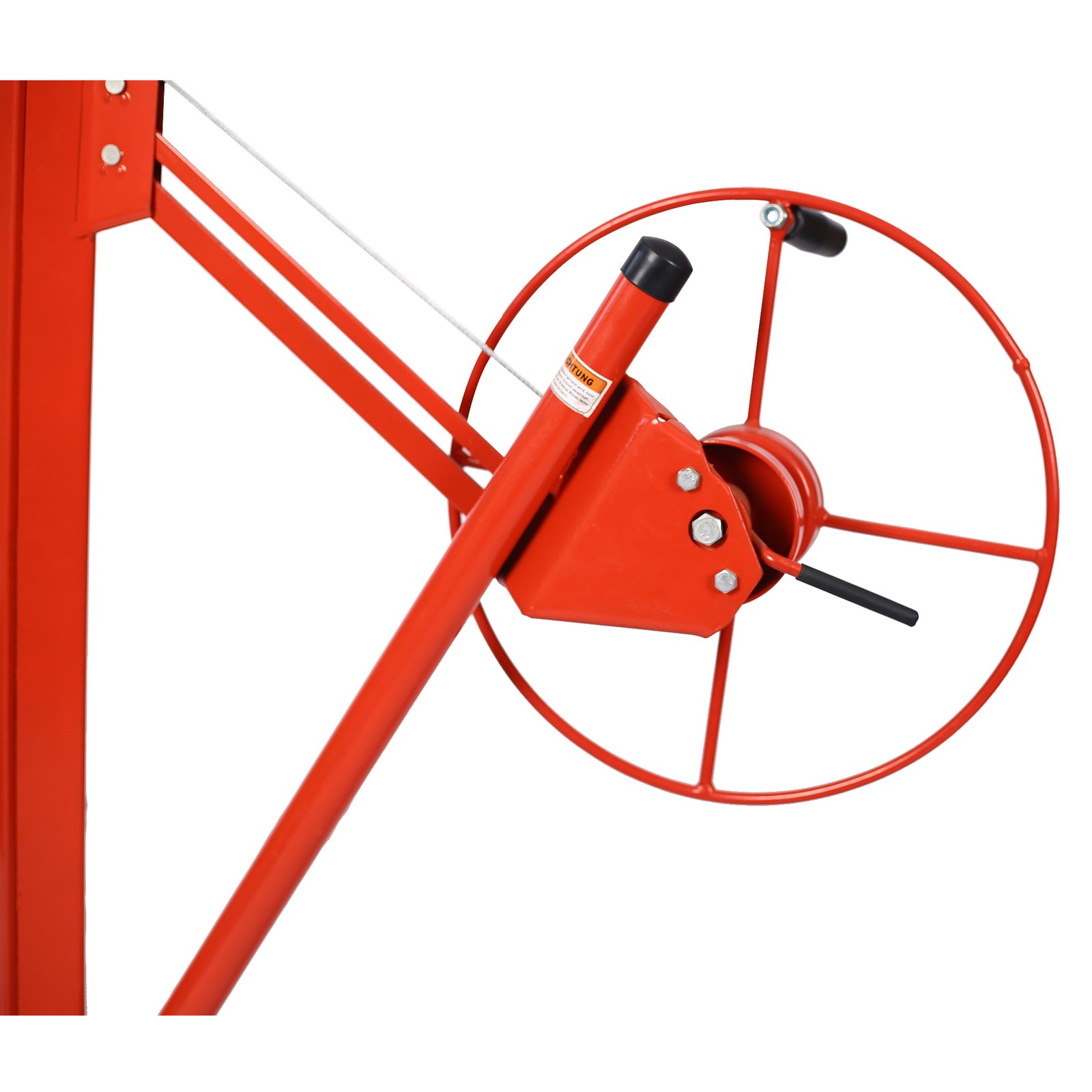 13FT Drywall Rolling Lifter Panel Hoist Jack Lifter Lockable Wheel Drywall Panel
