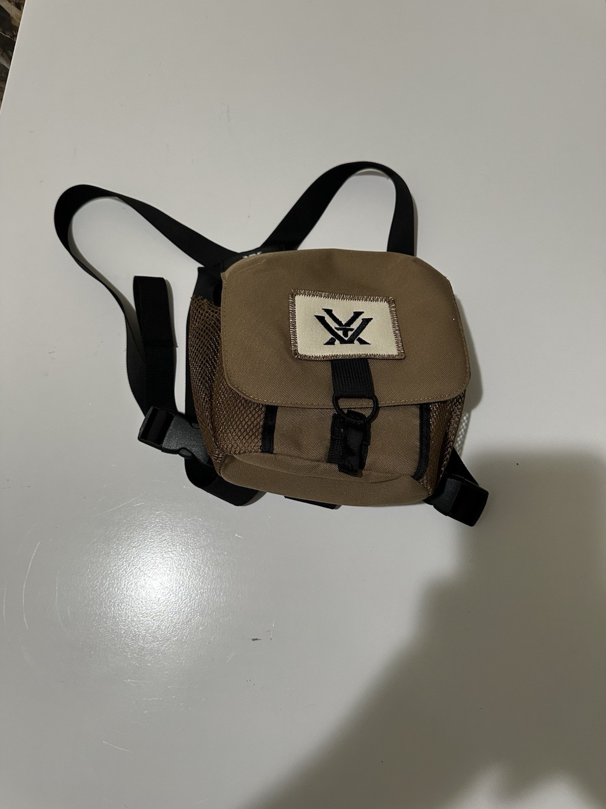 Vortex GlassPak Binocular Harness Case Brown Mesh Sides Adjustable Straps