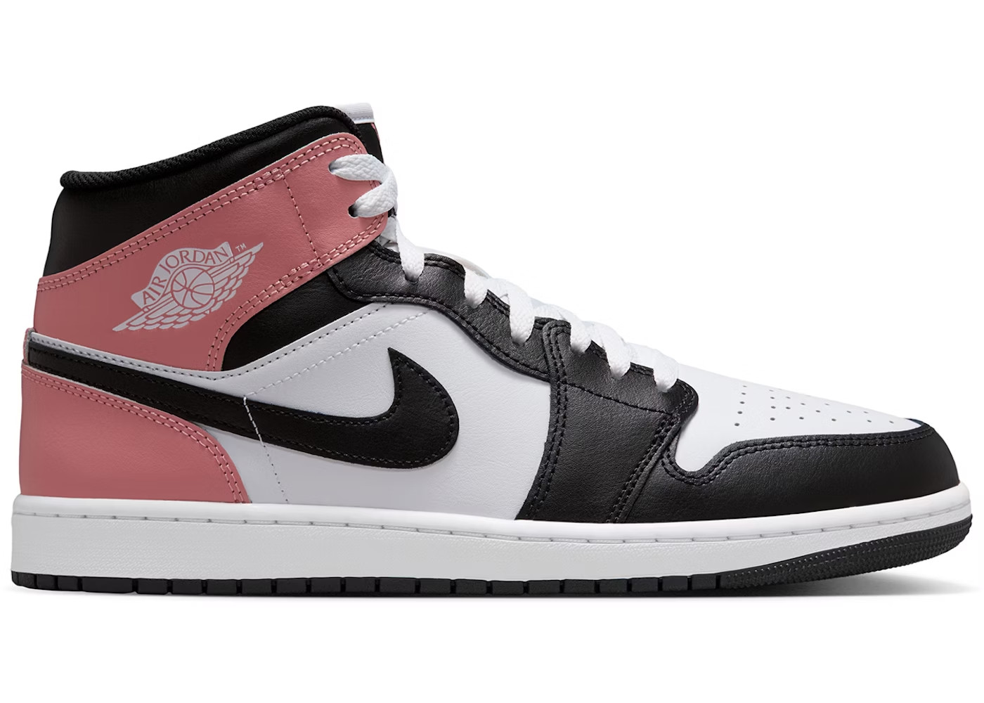 Nike Air Jordan 1 Mid White Black Rust Pink DQ8426-100 Men's Shoes NEW