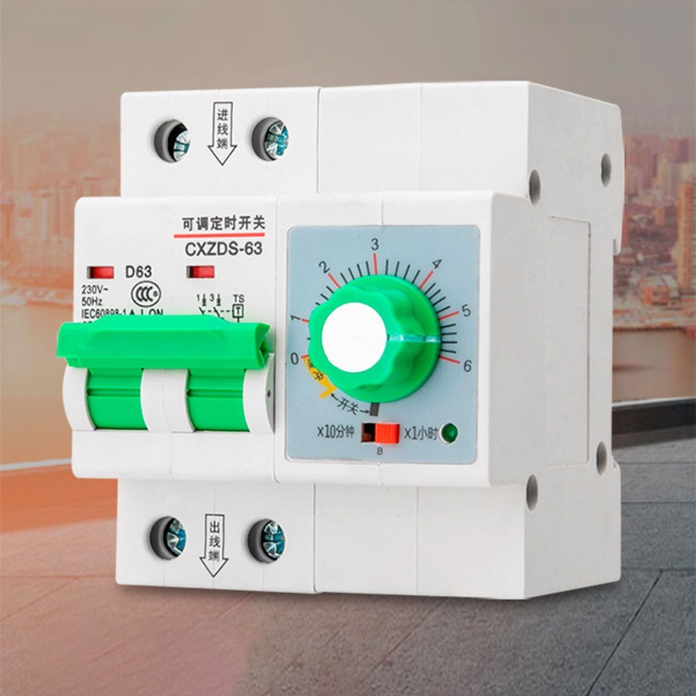 Mechanical Adjustable Timer Switch 63A 13000W Water Pump Memory Timer 1min-6h