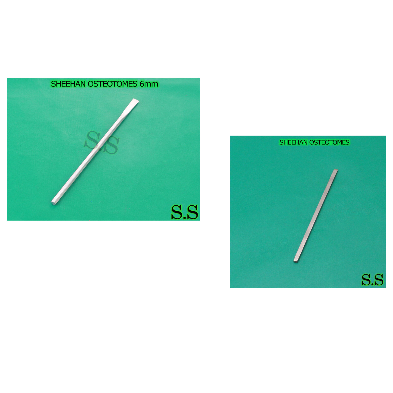 SHEEHAN OSTEOTOMES hexagon handle 6mm + 4mm +1cm wide Surgical Dental Instrument