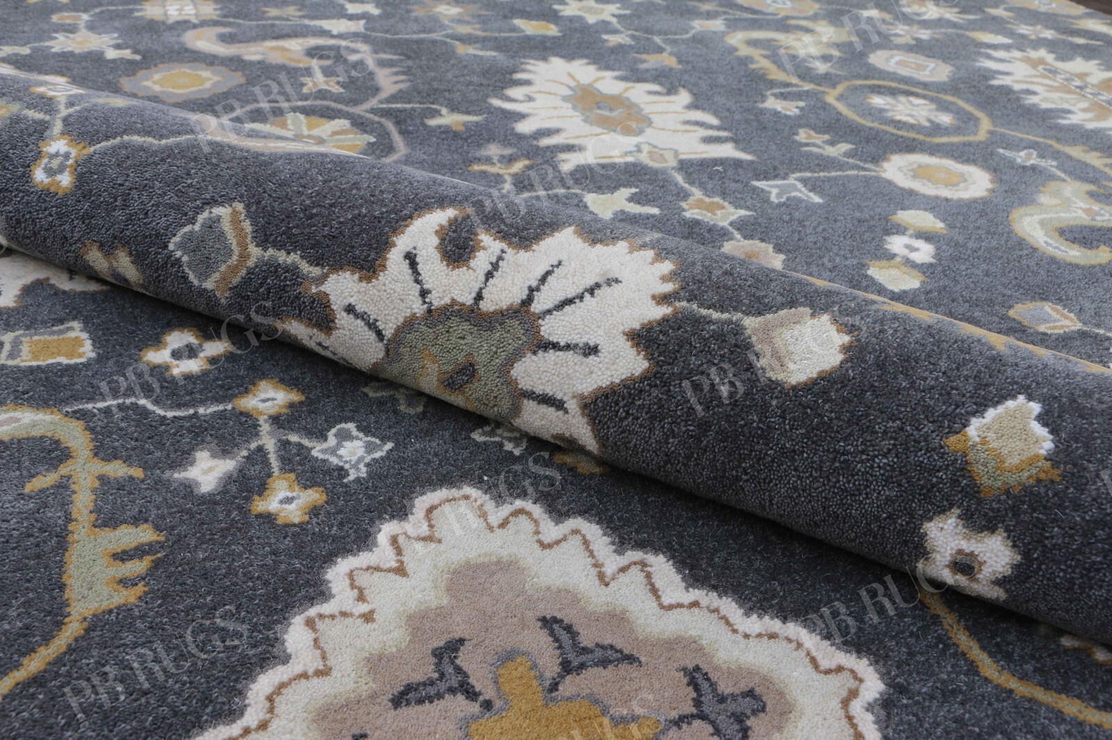 New Juno Gray Handmade Tufted Area Rugs 100% woolen