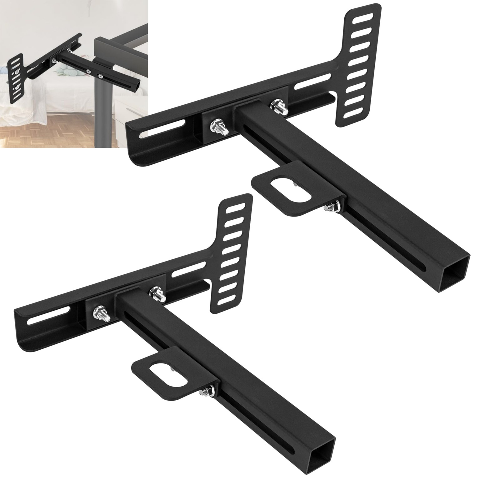 Adjustable Headboard Brackets,Universal Headboard Bracket Kit for Metal Bed F...