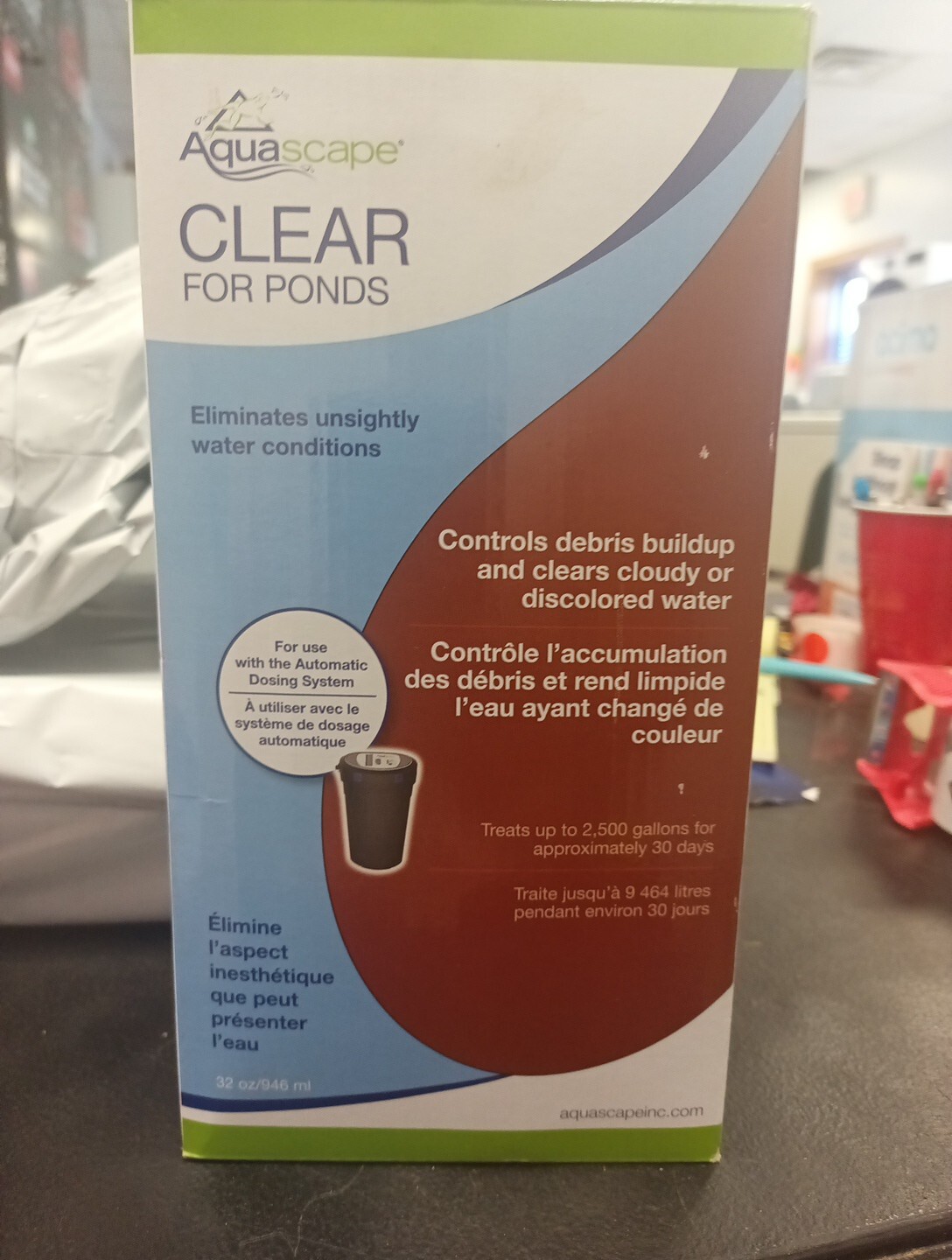 AQUASCAPE #96067 CLEAR for PONDS 32 oz /946 ml Treats up to 20,000 gallons