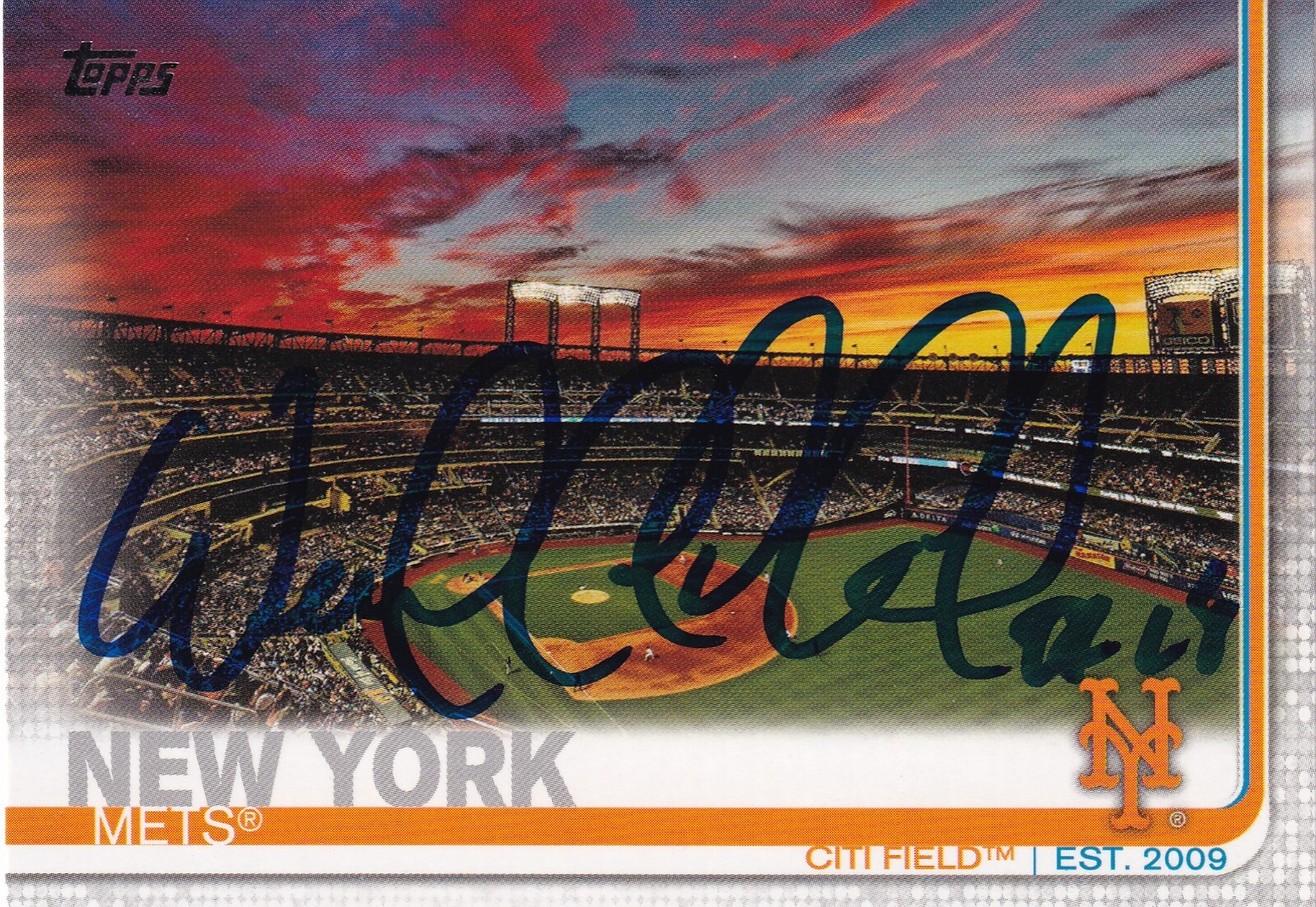 WILFREDO TOVAR SIGNED AUTO'D 2019 TOPPS CARD 497 NEW YORK METS RIELEROS VZ
