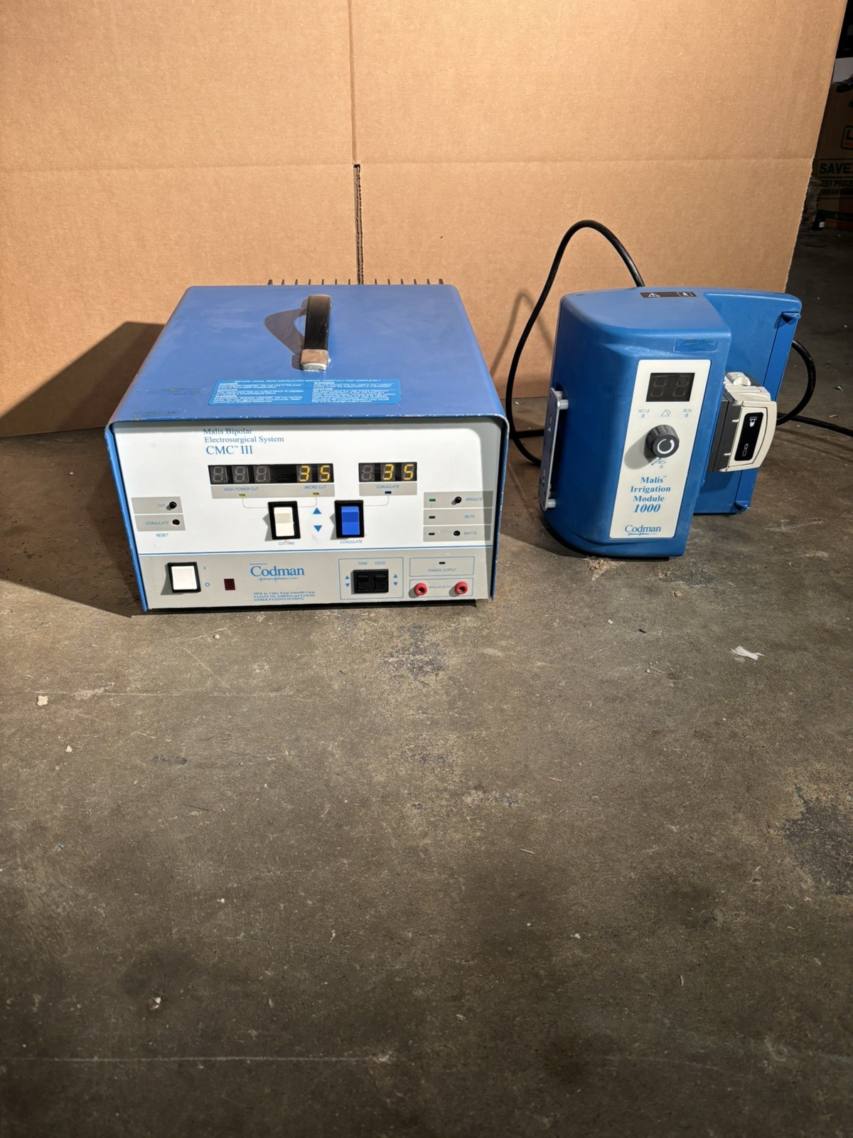 Codman 80-1170 Electrosurgical Generator And 80-9100 Irrigation Module