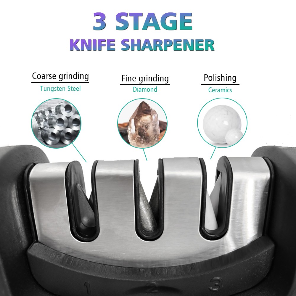 Profi Knife Sharpener 3/4 Stage Knives Sharpener for Quick Sharpening Polishing