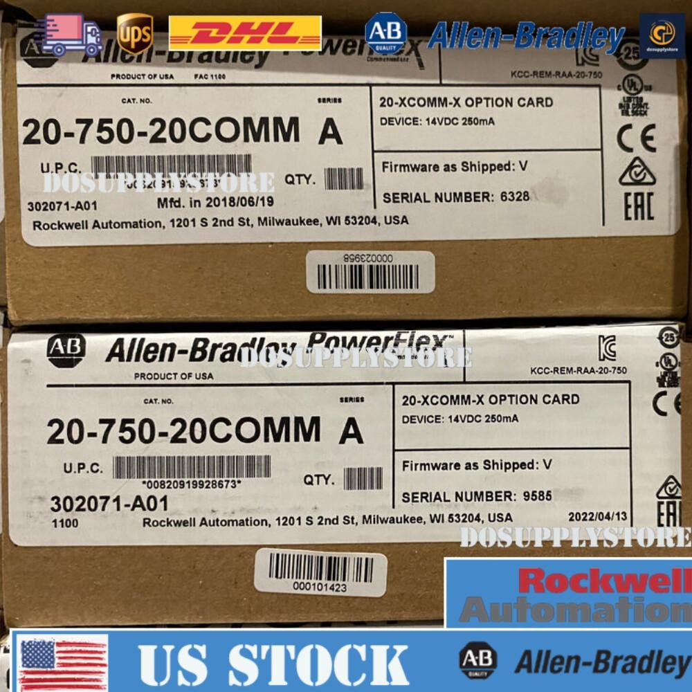 New AB 20-750-20COMM PowerFlex Inverter Communication Card US Free Tax