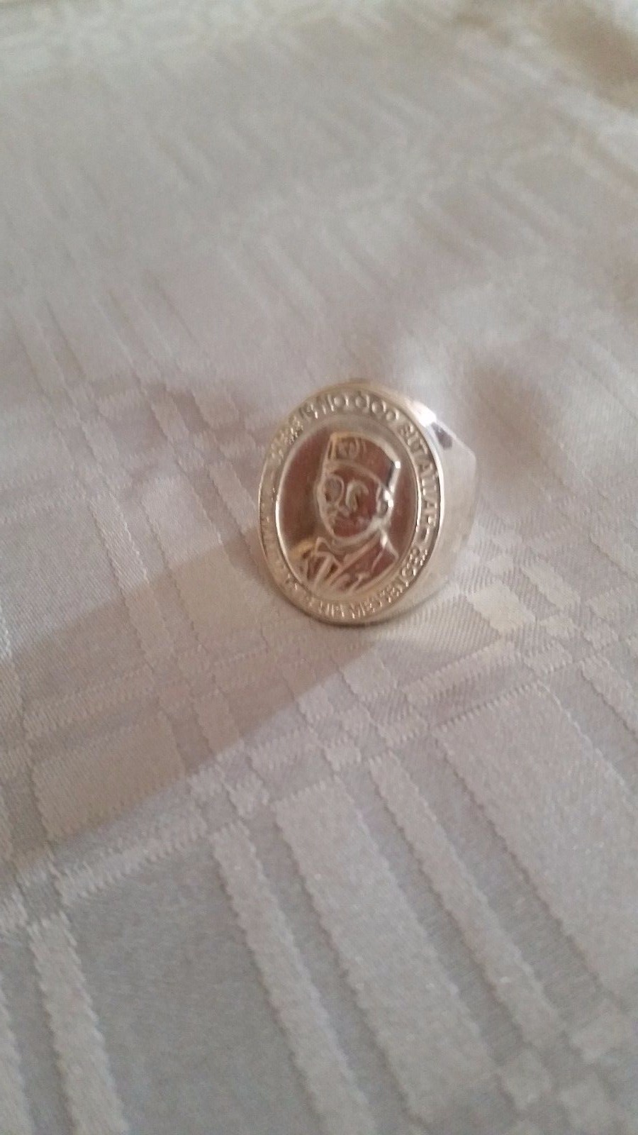 Islamic Muslim Big Hon. Elijah Sterling Silver Ring