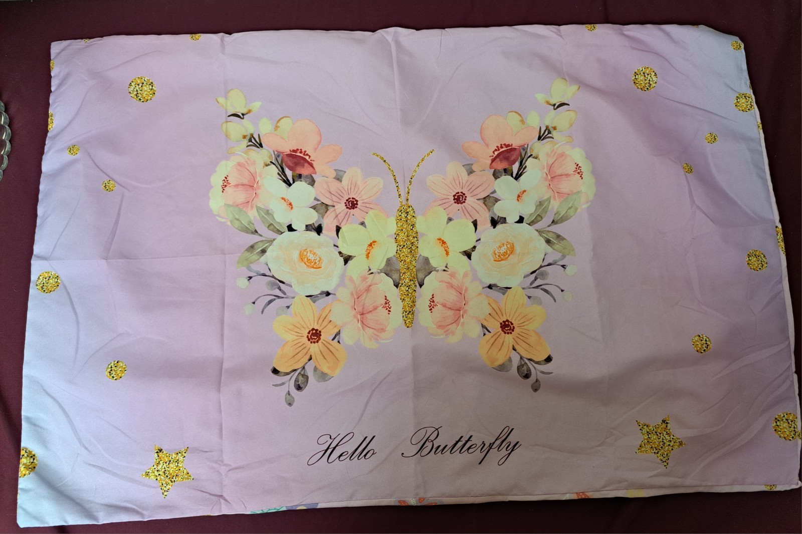 Hello Butterfly Standard Size Pillowcase