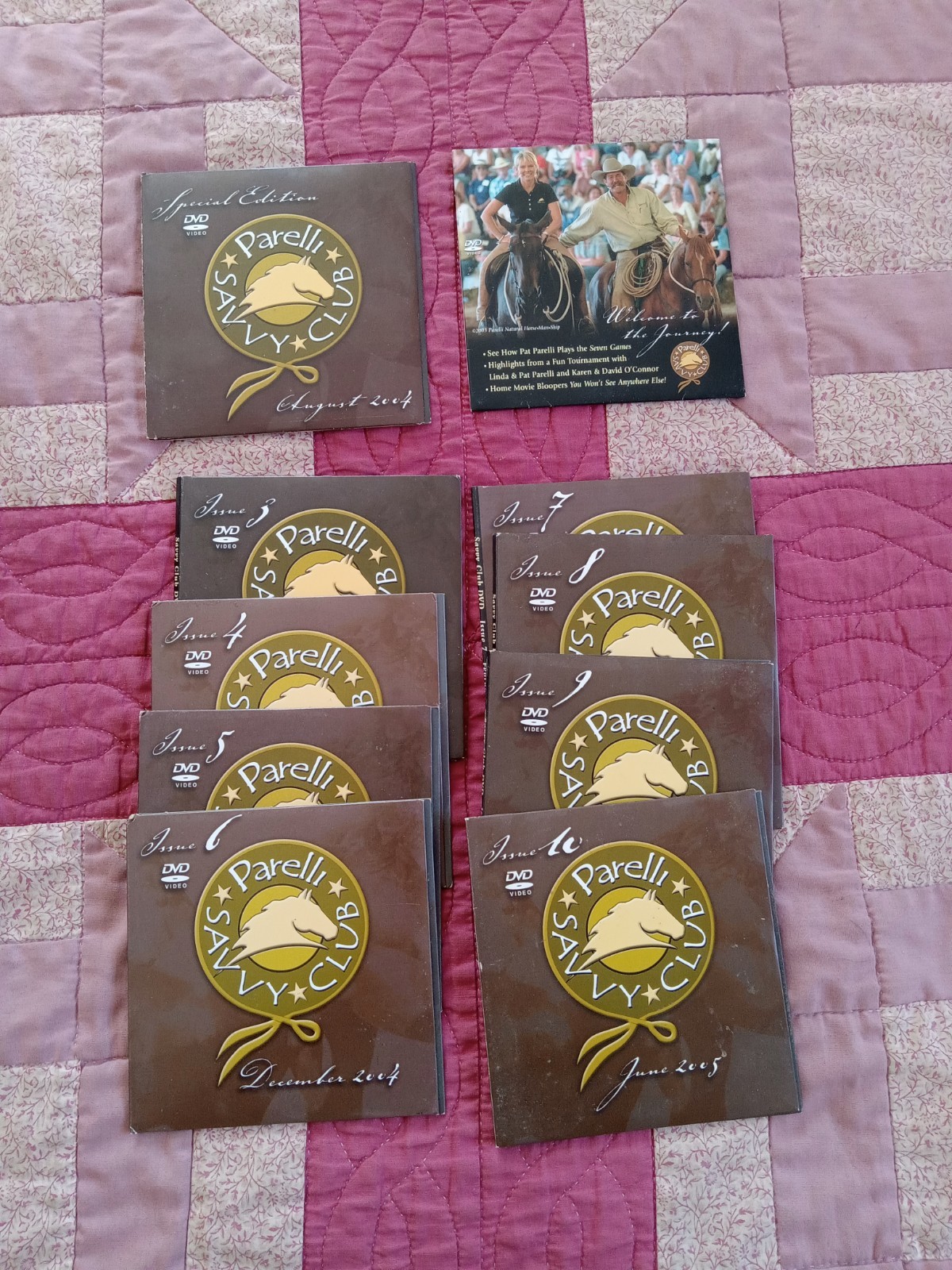 Lot Of 10 Pat Parelli Savvy Club DVDs 2004 2005 Natural Horrsemanship