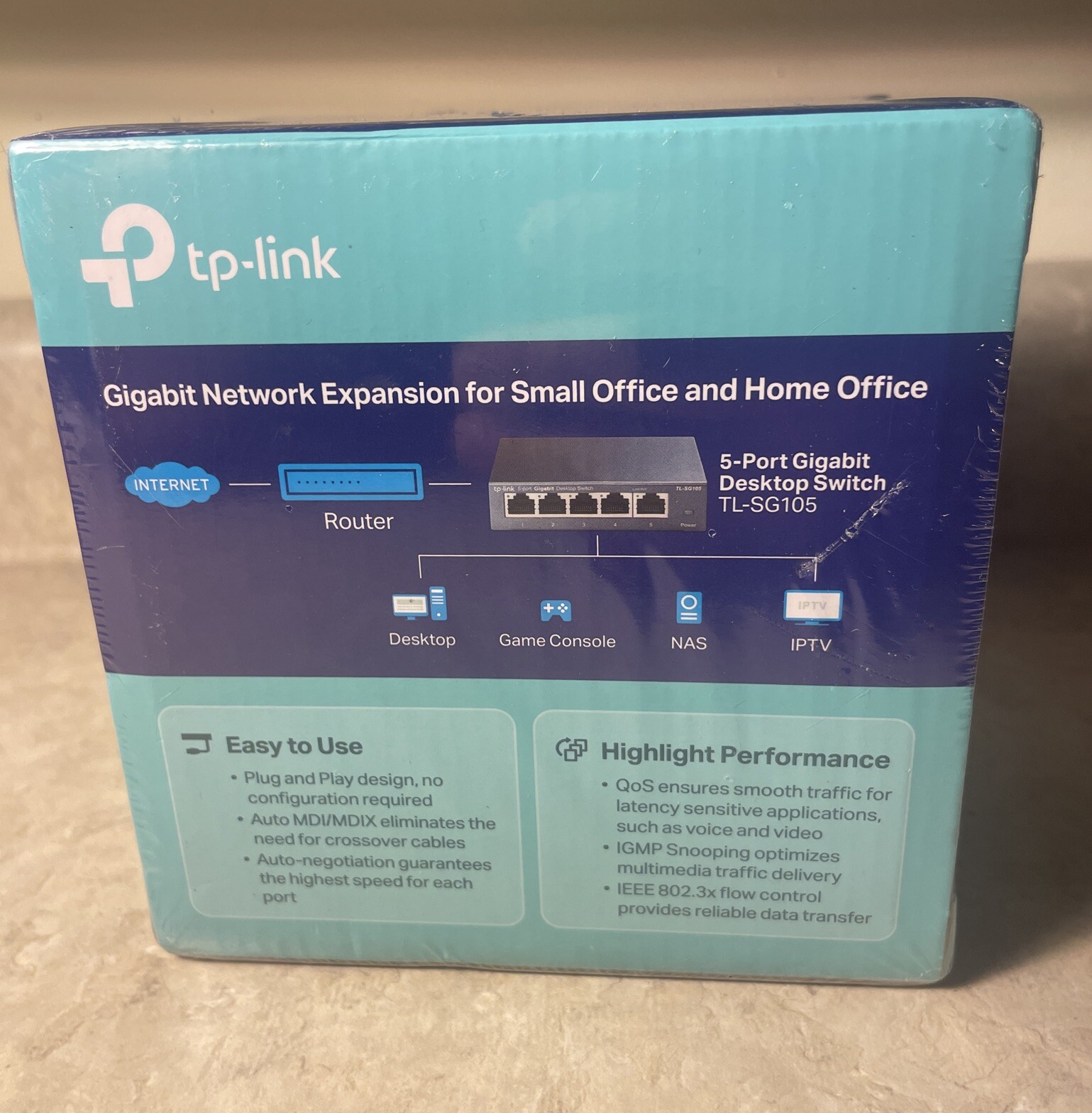 TP-LINK Technologies TP-Link (TL-SG105) 4-Ports External Switch - NEW