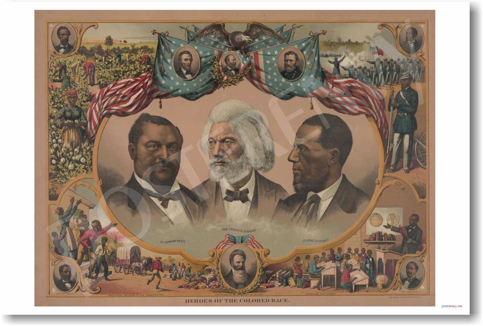 African American Heroes - US History Senators    POSTER