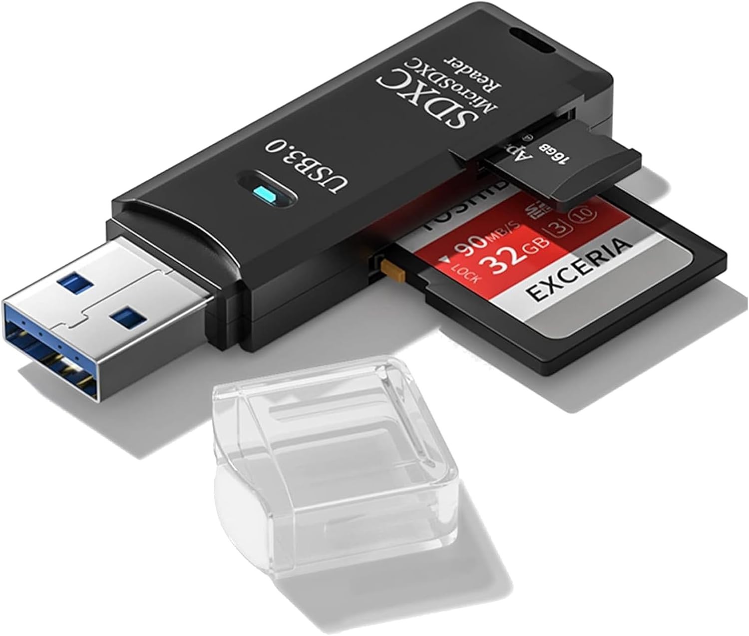 Dual Slot USB 3.0 Micro SD SD Card Reader Compatible with Windows Mac Linux A...