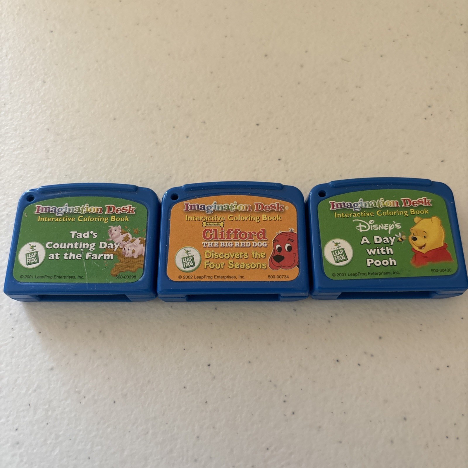 Leap Frog Imagination Desk Educational Cartridges Lot of 3 UNTESTED