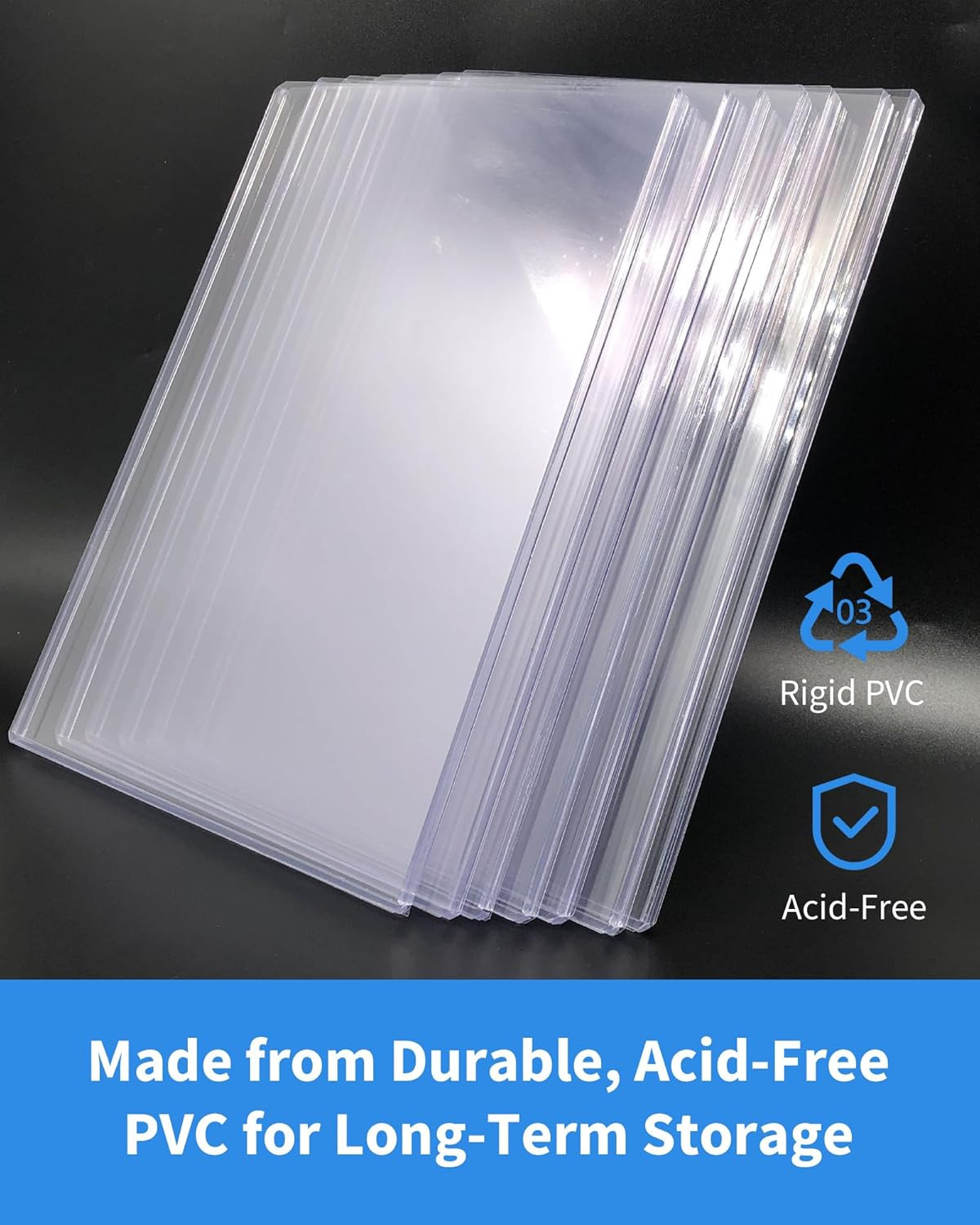 Comic Book Top Loaders for Current, Current Comic, Clear Light Blue