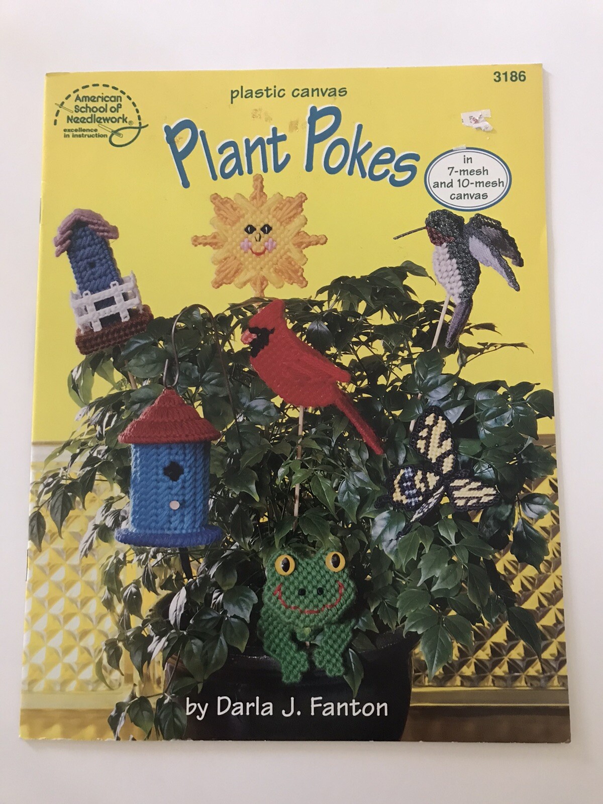 VTG American School of Needlework Plastic Canvas Plant Pokes Booklet #3186