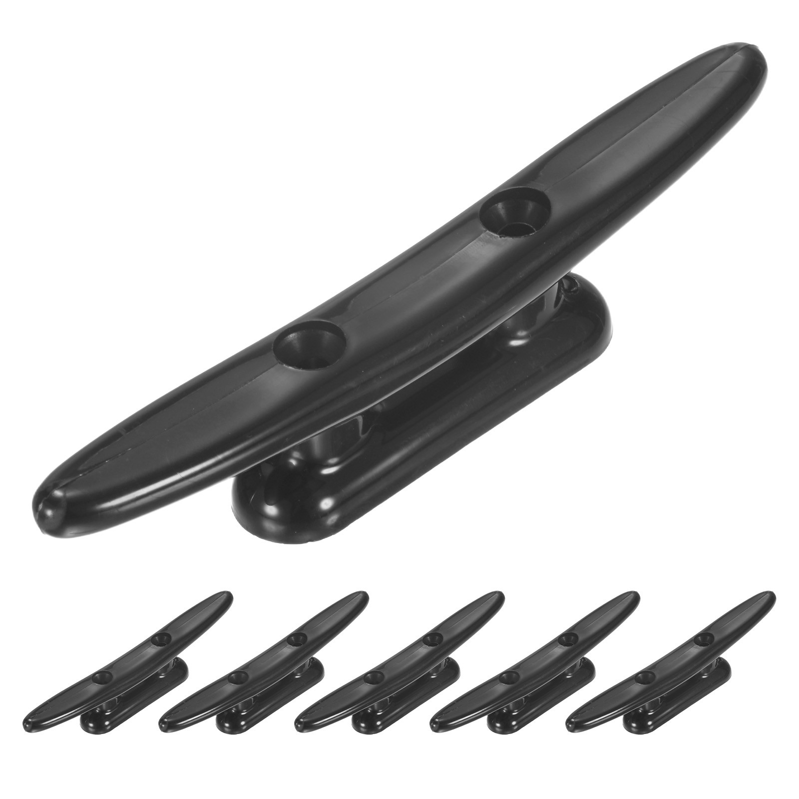 6pcs Boat Cleats Dock 4 Inch Kayak Rope Tie Cleat 40mm for Marine Black