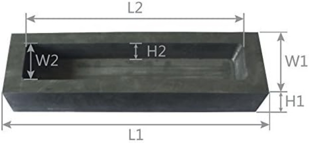 Versatile Gold Silver Graphite Mold for Efficient Metal Casting & Refining