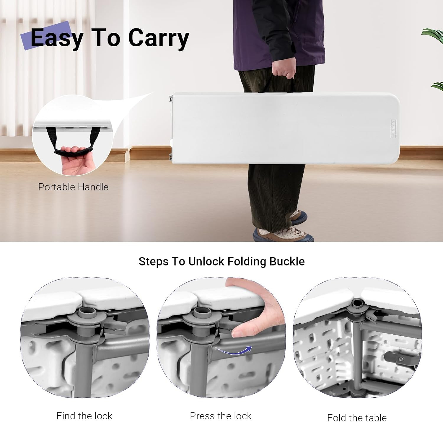 6FT Folding Table 1 Pack 6FT Folding Bench Seat 2 Pack