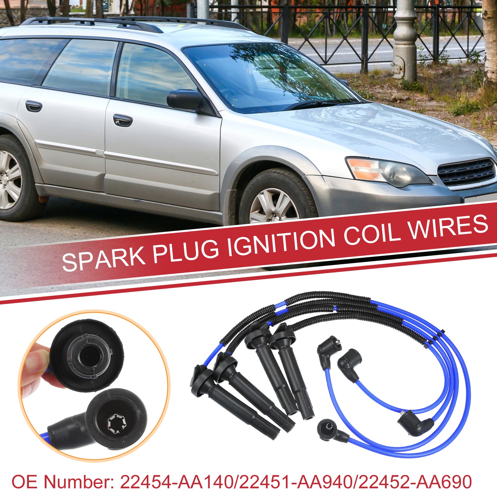 Spark Plug Wire Ignition Cable Coil for Subaru Forester 2005-2010 H4 22454-AA140