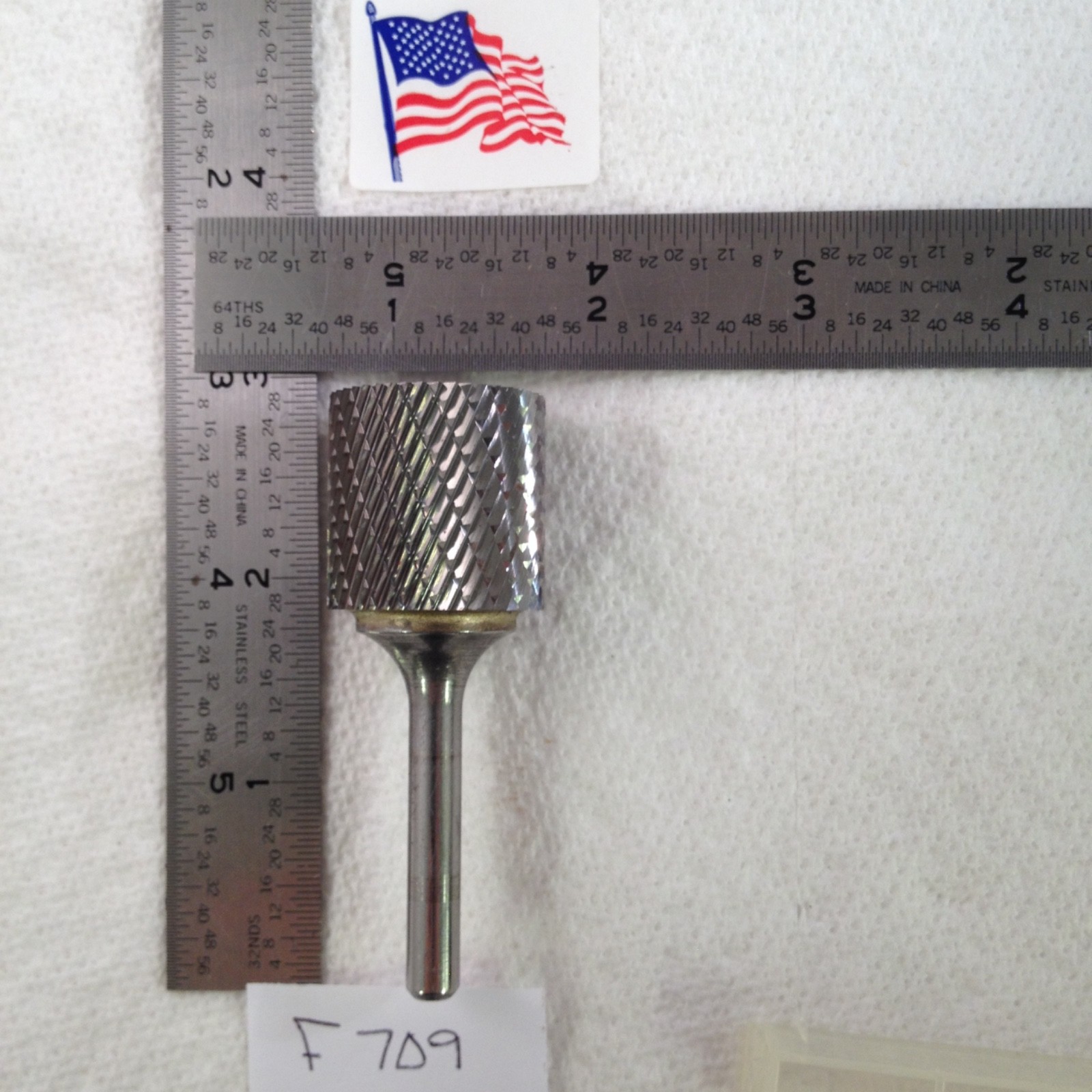 1 NEW FALCON / SGS 1/4" SHANK CARBIDE BURR SA-9  DOUBLE CUT  1" LOC  (F709)