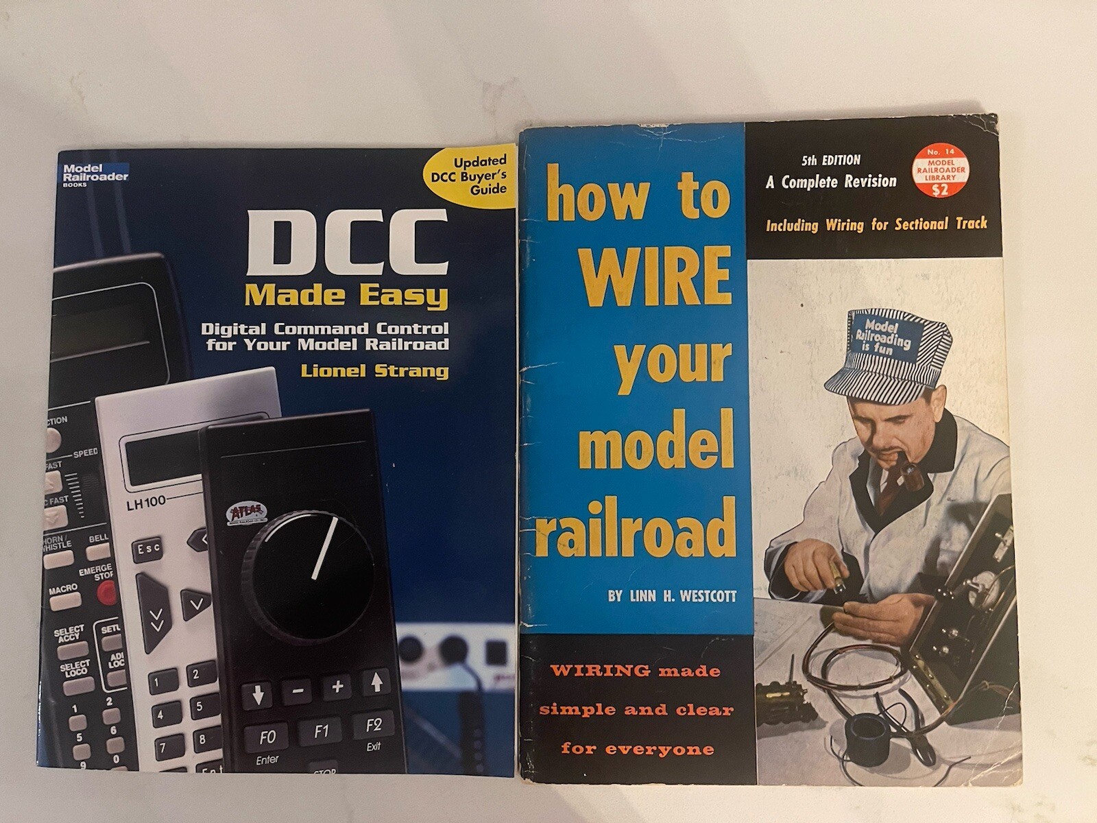 Lot of 2 Vintage model railroad writing bookswriting books 60-70s