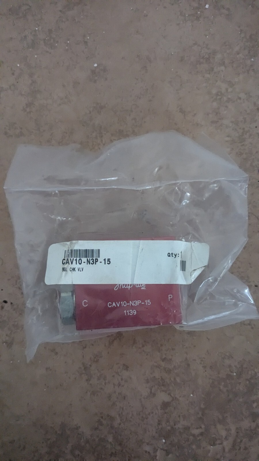 Cav10-n3p-15 Snap-tite Parker Hydraulic Check Valve 1139