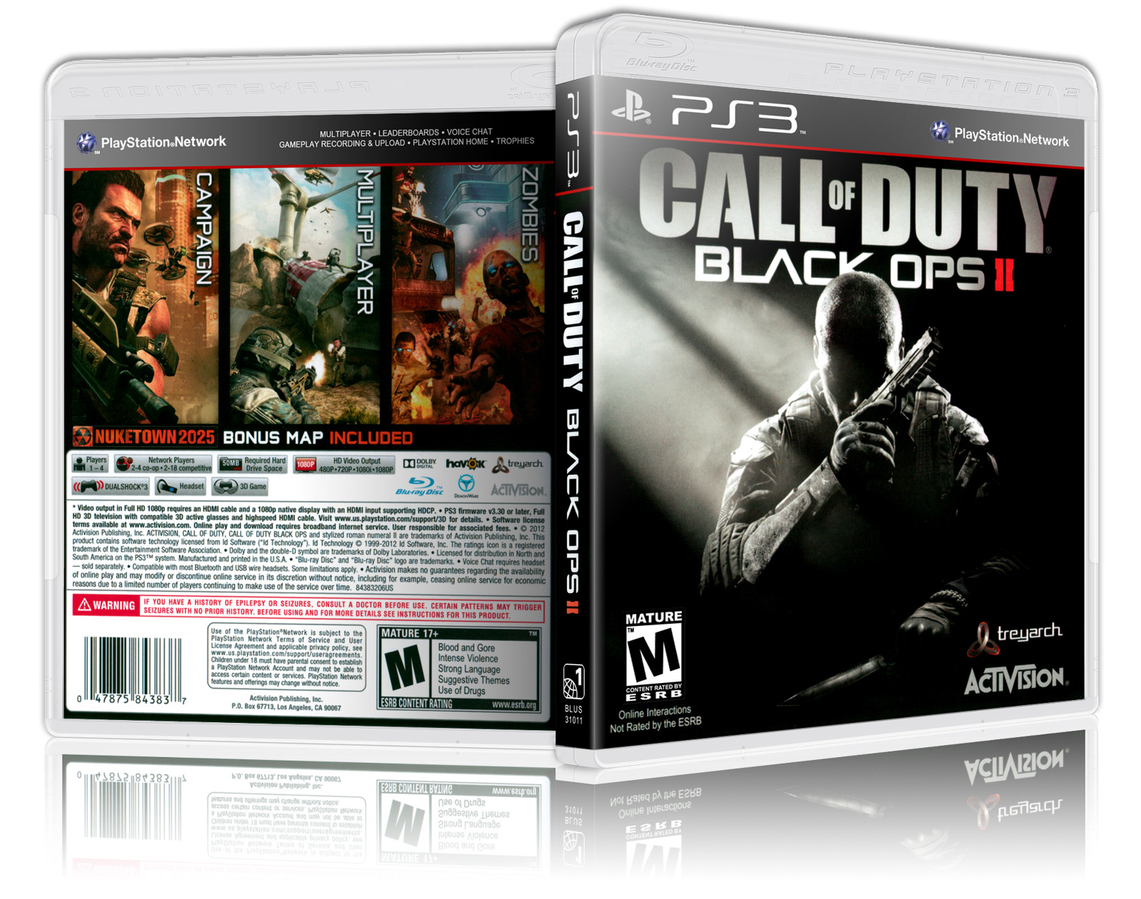 Call Of Duty Black Ops II Replacement  PS3 Cover and Case. NO GAME!!