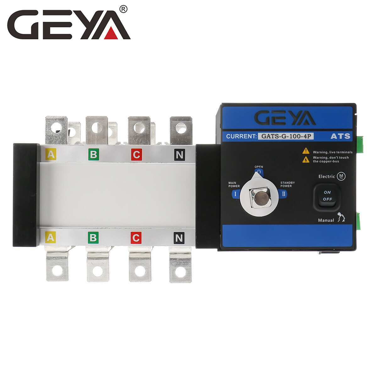 GEYA 4P 100A Industrial Automatic Transfer Switch 110V 220V Grid to AC Generator