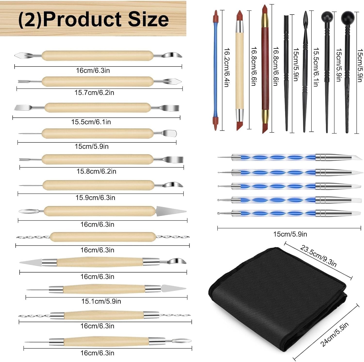 52PCS Pottery Tool Kit - Essential Clay Sculpting Tools for Creative Projects
