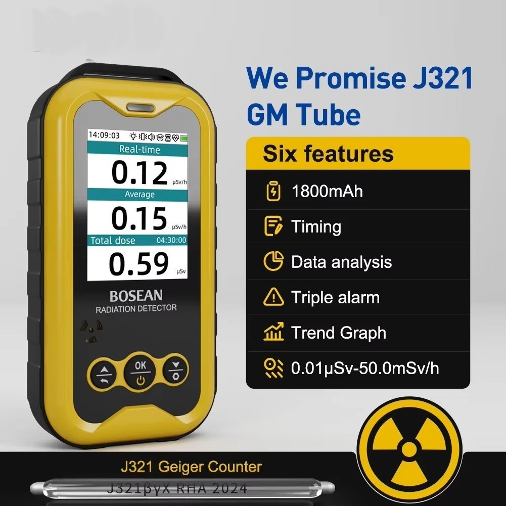 Nuclear Radiation Detector Geiger Counter Radioactivity Tester Beta Gamma FS-500