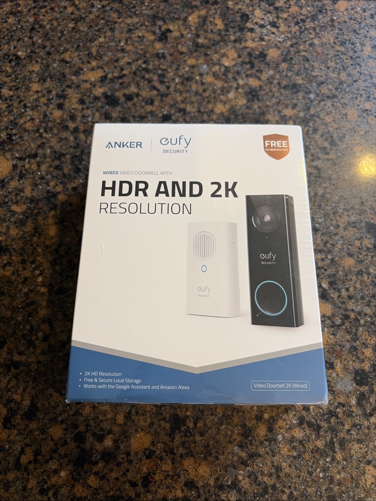Anker - Eufy Security - Wired Video Doorbell 2 w/ HDR & 2K Resolution - New NIB
