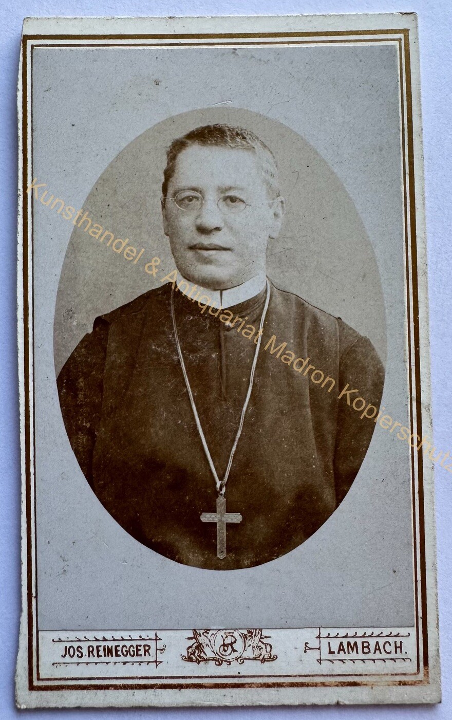 orig. CDV photo photograph picture old Mr. Man fashion 1890 pastor Lambach priest