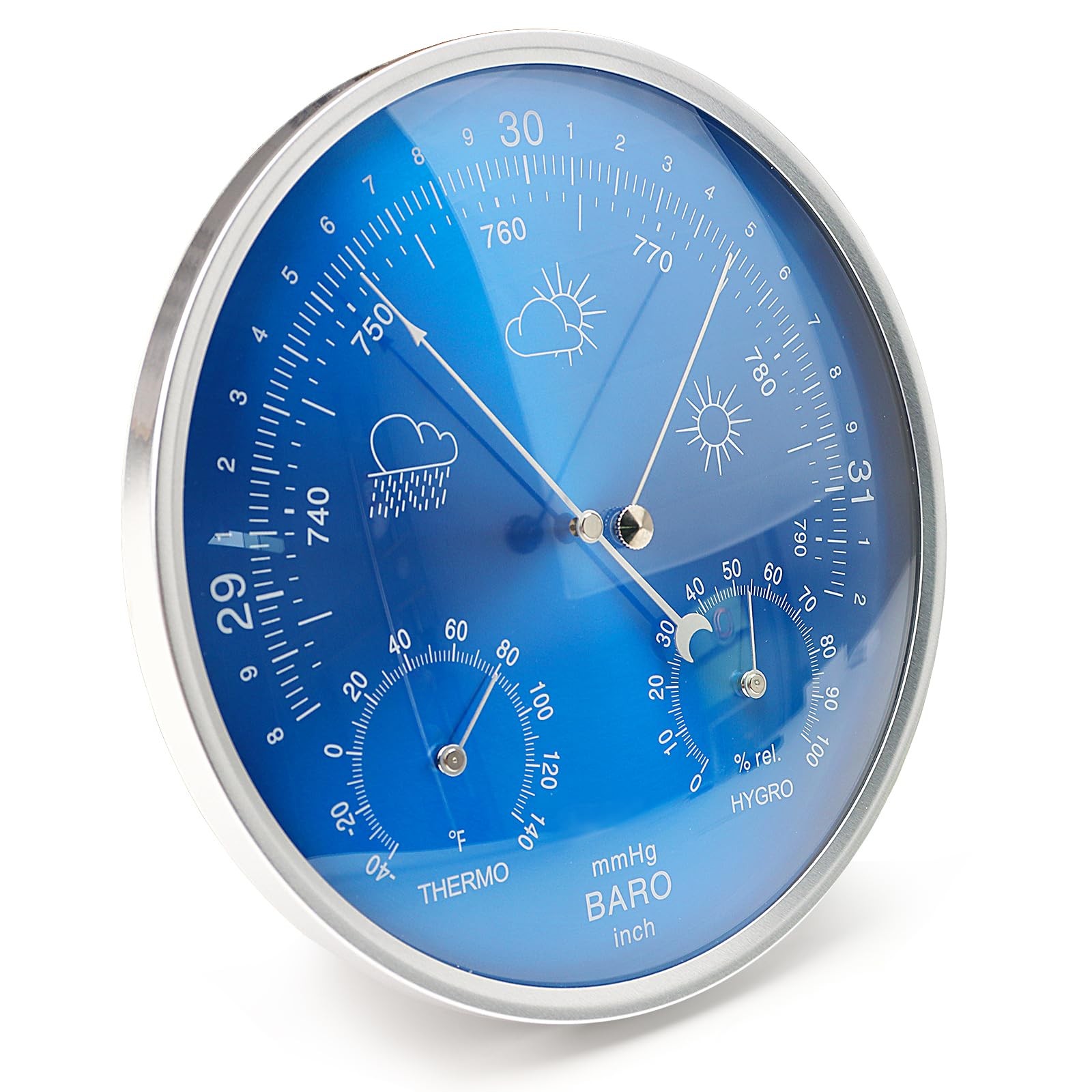Wall Hanging 3 in 1 Barometer Weather Station,Thermometer, Barometer, Hygrome...