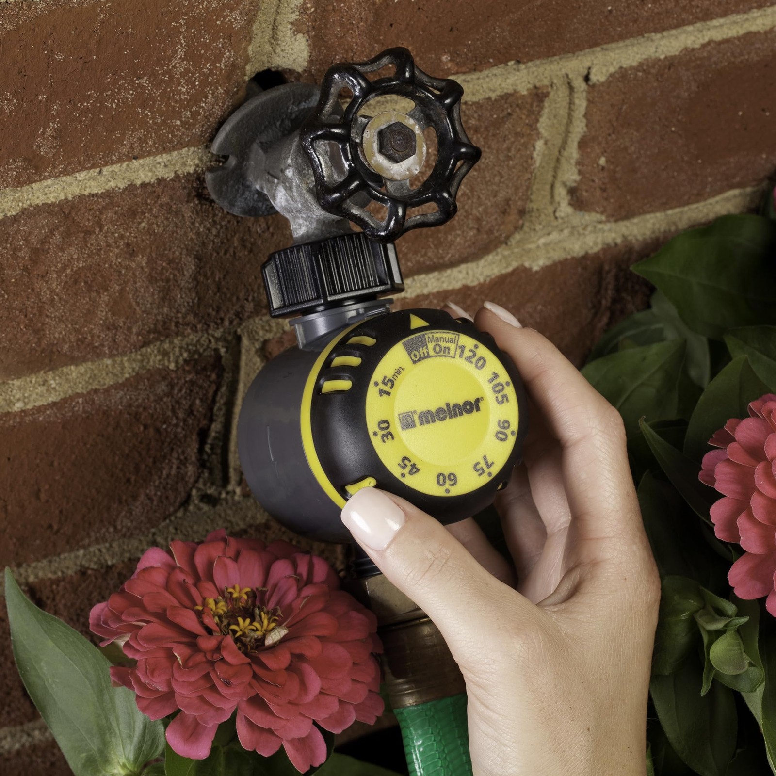 65136AMZ Mechanical Timer Black Yellow Lawn Garden Sprinkler Controller