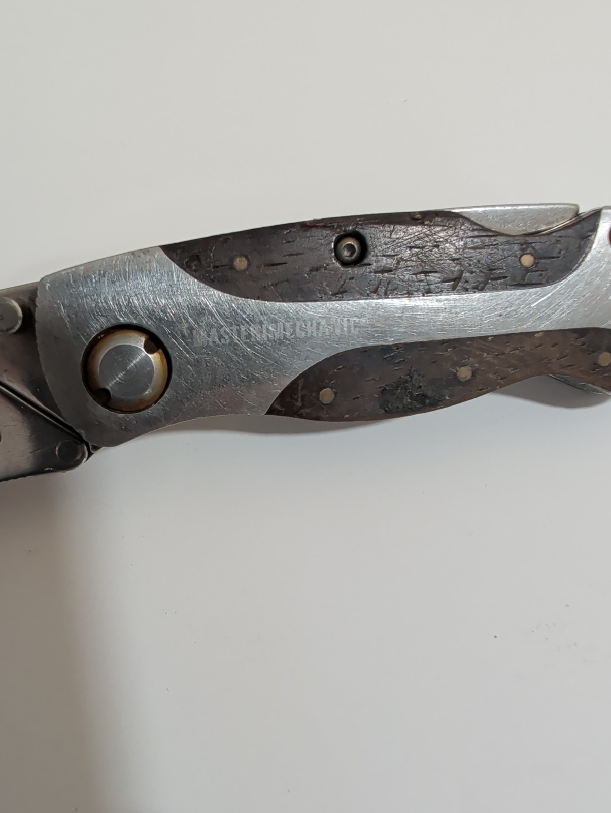Master Mechanic Medium Folding Utility Knife Lightweight Hardwood Handle