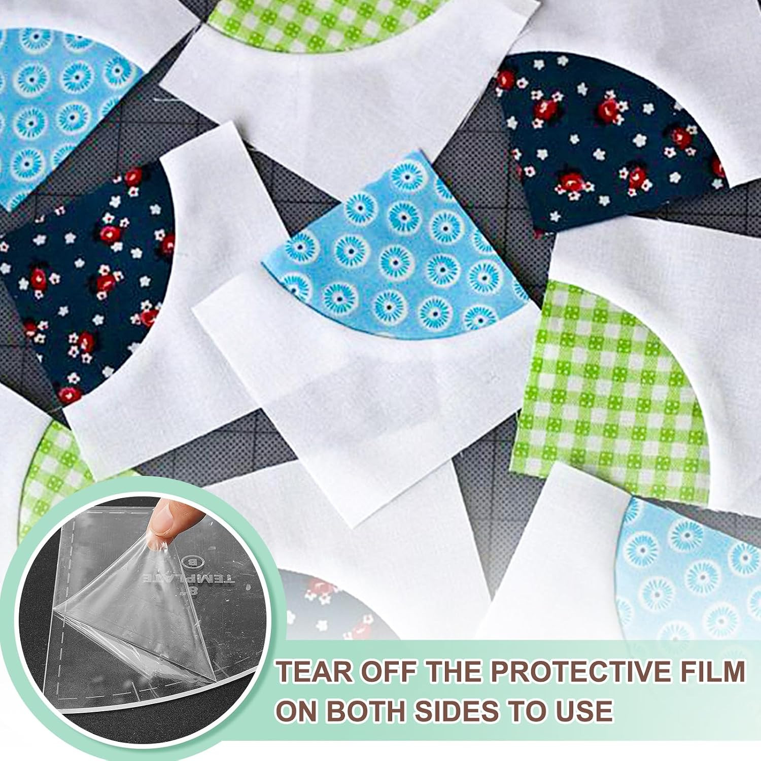 3 Set Drunkards Path Quilting Templates Large Quilting Rulers